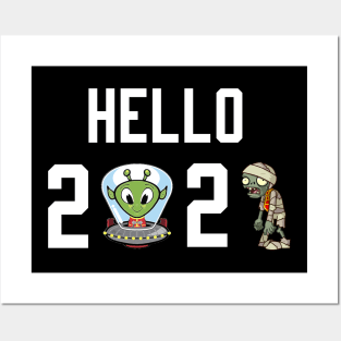 Hello 2021 zombie Posters and Art